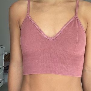 AloYoga Cropped Top/ bra in Mauve Small